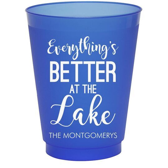 Better at the Lake Colored Shatterproof Cups